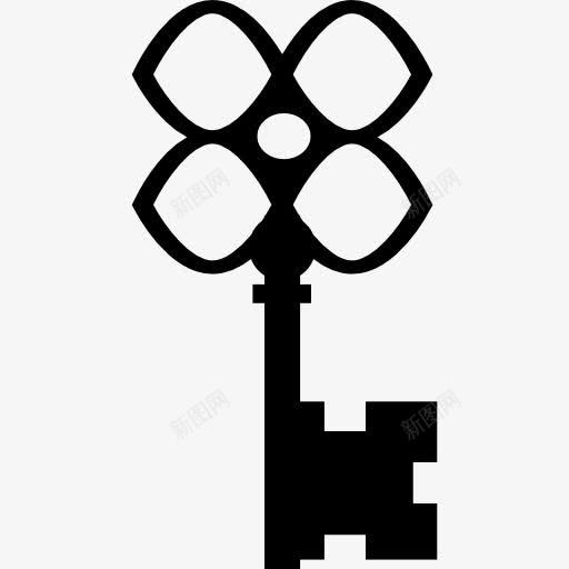 关键像一朵花图标png_新图网 https://ixintu.com 四 安全 工具 工具和用具 平方 形状 花 设计 钥匙