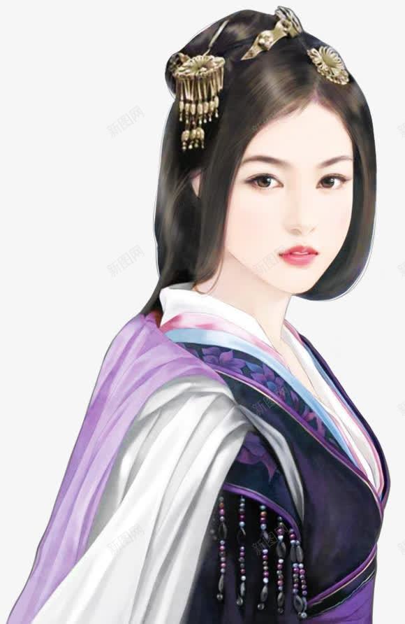 古风紫裙秀丽古风女子png免抠素材_新图网 https://ixintu.com 古风 女子 秀丽