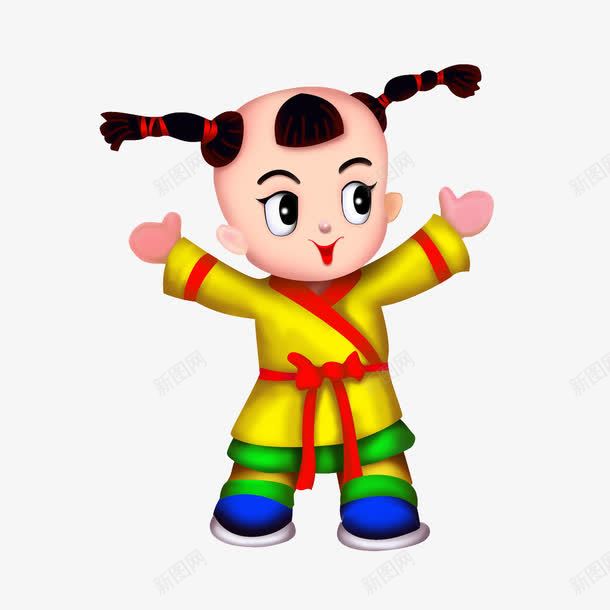 可爱报喜童子png免抠素材_新图网 https://ixintu.com 中国风 喜庆 报喜 童子