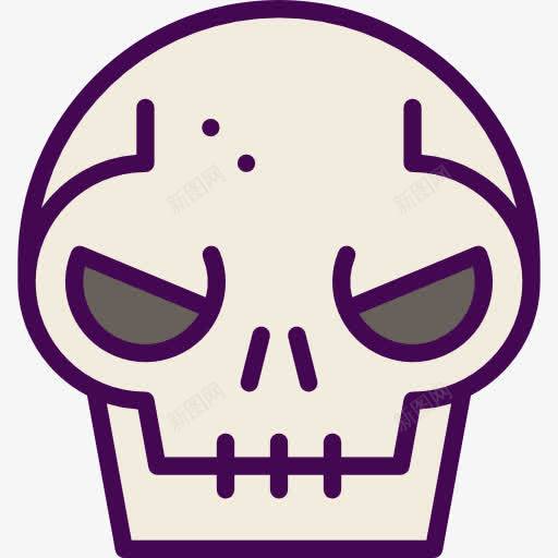 颅骨图标png_新图网 https://ixintu.com 万圣节 医疗 危险 头骨 有毒 标志 死亡 解剖