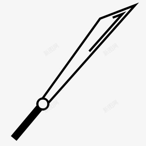 叶片创意线概述剑武器古董武器png免抠素材_新图网 https://ixintu.com Blade creative line outline sword weapon 创意 剑 叶片 概述 武器 线