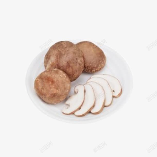 香菇切片装盘实拍图png免抠素材_新图网 https://ixintu.com 菇类 菌类 食品 香菇