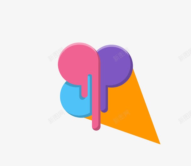 彩色创意冰激凌甜筒卡通png免抠素材_新图网 https://ixintu.com 卡通 甜筒 矢量冰激凌