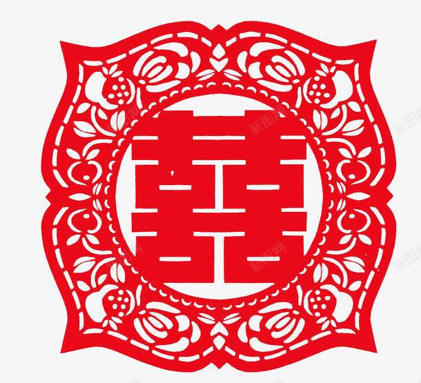 边框双喜字png免抠素材_新图网 https://ixintu.com 双喜 圆形喜字 字 边框