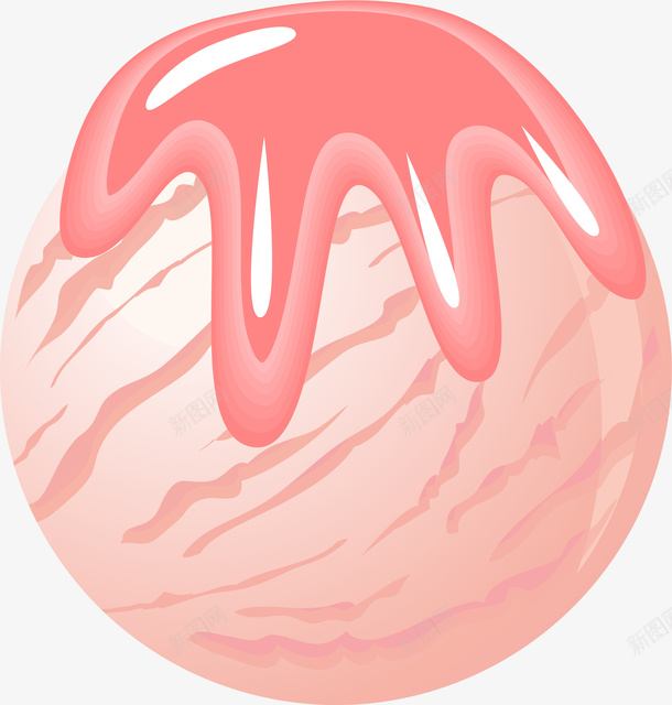 手绘粉色冰激淋果酱png免抠素材_新图网 https://ixintu.com 唯美 手绘冰激淋 水彩 渐变 粉色冰激淋 粉色果酱