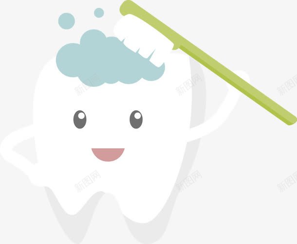 卡通搞怪牙齿png免抠素材_新图网 https://ixintu.com 卡通 搞怪 牙刷 牙齿