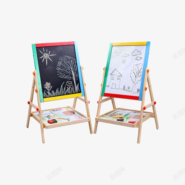 贝伦多双面木画架黑白产品png免抠素材_新图网 https://ixintu.com 实物 教具 早教 木制 贝伦多