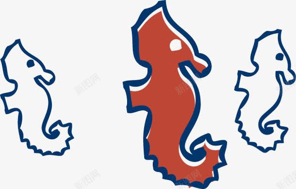 海马png免抠素材_新图网 https://ixintu.com 动物 插画 海洋 清新 轮廓