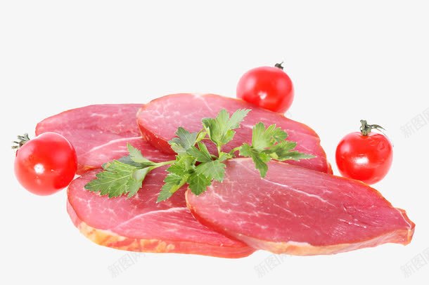 农家腊肉png免抠素材_新图网 https://ixintu.com 熏肉 猪肉 生肉片 腊肉 腊肉片 西红柿 食材原料 食物原料 餐饮美食 香菜