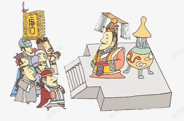 李世民朝堂卡通png免抠素材_新图网 https://ixintu.com 唐太宗 唐朝 唐朝皇帝 大臣 李世民 皇帝 贞观之治
