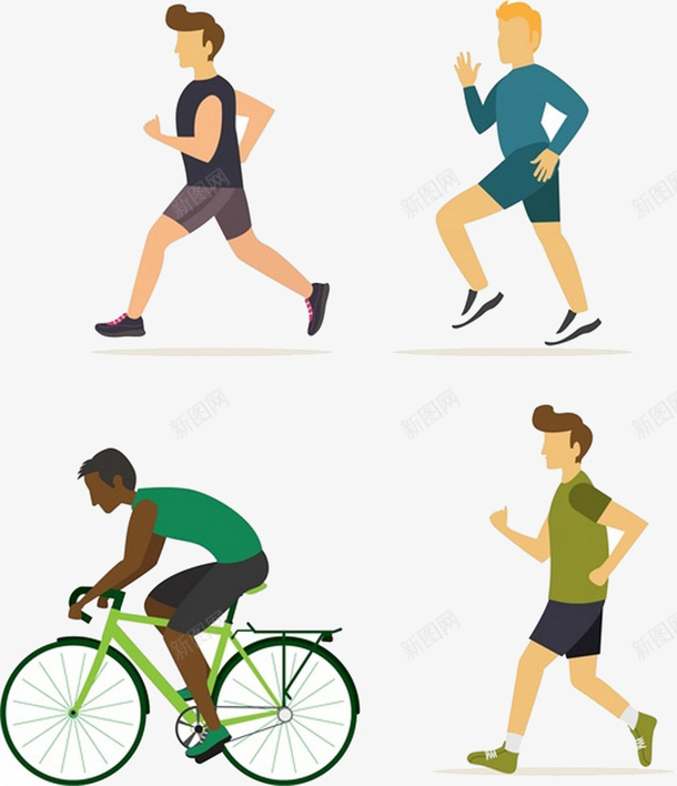 男子运动矢量图ai免抠素材_新图网 https://ixintu.com 健康 健身 男子 运动 矢量图