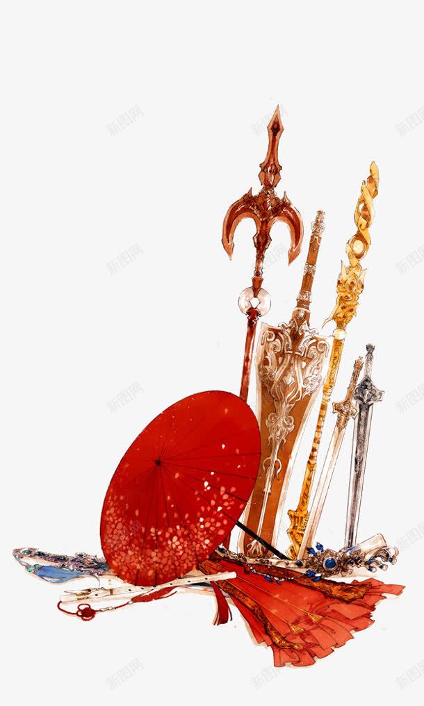 手绘兵器武器png免抠素材_新图网 https://ixintu.com 兵器 手绘 武器