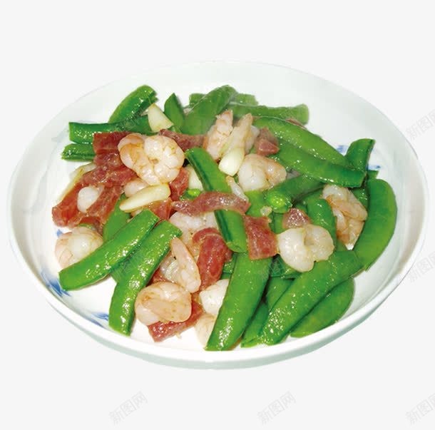腊肠炒豌豆png免抠素材_新图网 https://ixintu.com 猪肉 碟子 腊肠 蔬菜 虾仁
