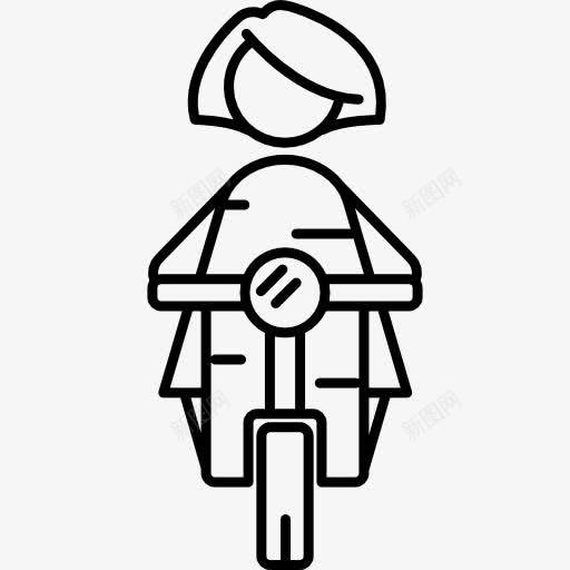 女人骑着摩托车图标png_新图网 https://ixintu.com 摩托车 比赛专用 汽车 赛道的女孩 运输