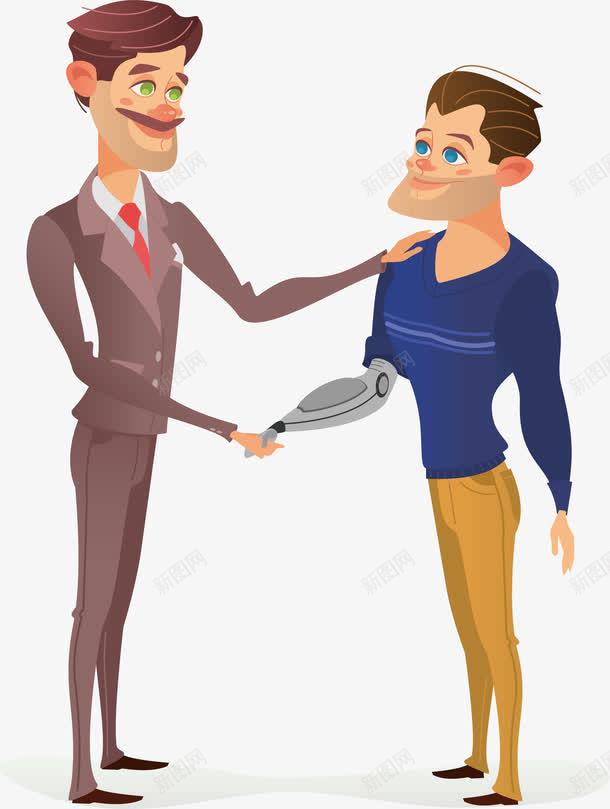 装了假肢的人png免抠素材_新图网 https://ixintu.com 假肢 恢复训练 握手 矢量png 胳膊
