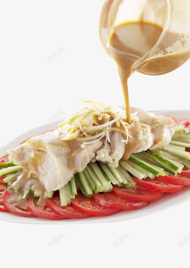 佐料凉菜棒棒鸡png免抠素材_新图网 https://ixintu.com 冷盘 凉菜 凉鸡 棒棒鸡 美食 鸡丝