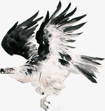 水墨画中的鹰png免抠素材_新图网 https://ixintu.com 水墨画 鹰