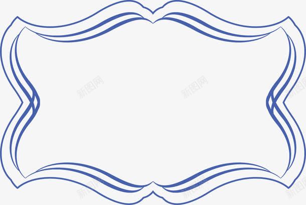 线条蓝色可爱古框png免抠素材_新图网 https://ixintu.com 古框 古框素材 可爱古框 矢量古框 蓝色线条 边框 透明古框
