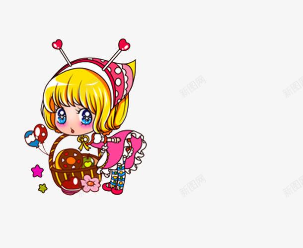 神似小红帽的卡通可爱女孩png免抠素材_新图网 https://ixintu.com 卡通 可爱 女孩 萌
