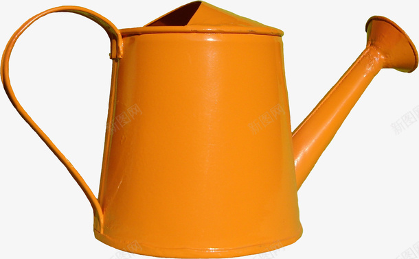 橙色铁皮花洒png免抠素材_新图网 https://ixintu.com 浇水 浇水器 浇花 花洒