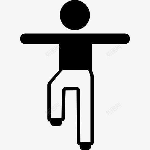 男孩平衡位置图标png_新图网 https://ixintu.com 人 平静 放松 瑜伽 运动