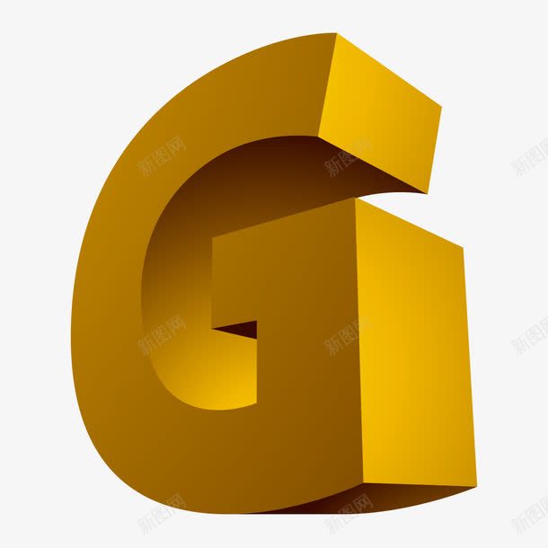 3D英语字母Gpng免抠素材_新图网 https://ixintu.com 3D 3D英语字母G G 字母G 立体 英语 黄色