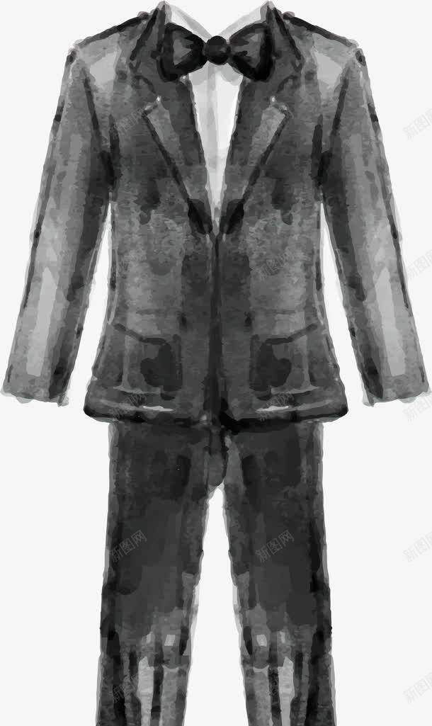 手绘黑色商务礼服png免抠素材_新图网 https://ixintu.com 商务 礼服 黑色