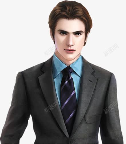 手绘中分男子png免抠素材_新图网 https://ixintu.com 中分 手绘 男子