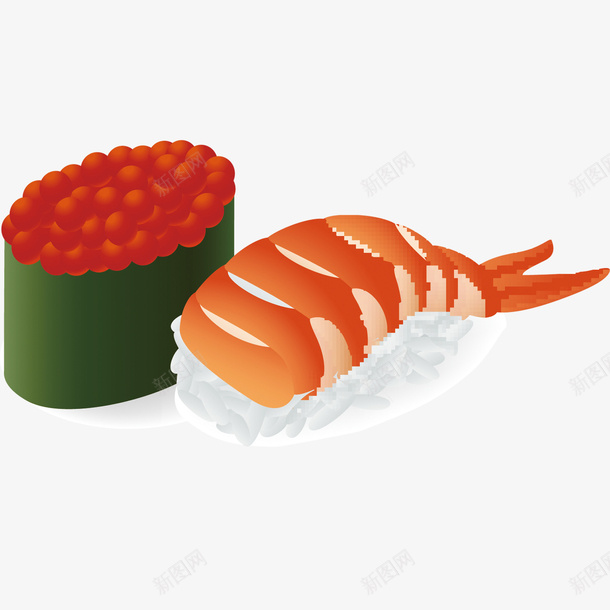 手绘寿司png免抠素材_新图网 https://ixintu.com 寿司 素材