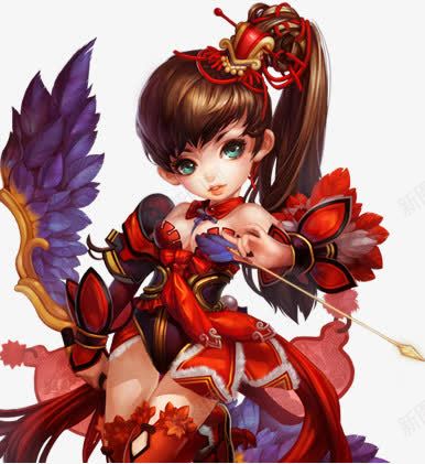 女孩卡通女孩拿着剑的女孩png免抠素材_新图网 https://ixintu.com 卡通 女孩 拿着