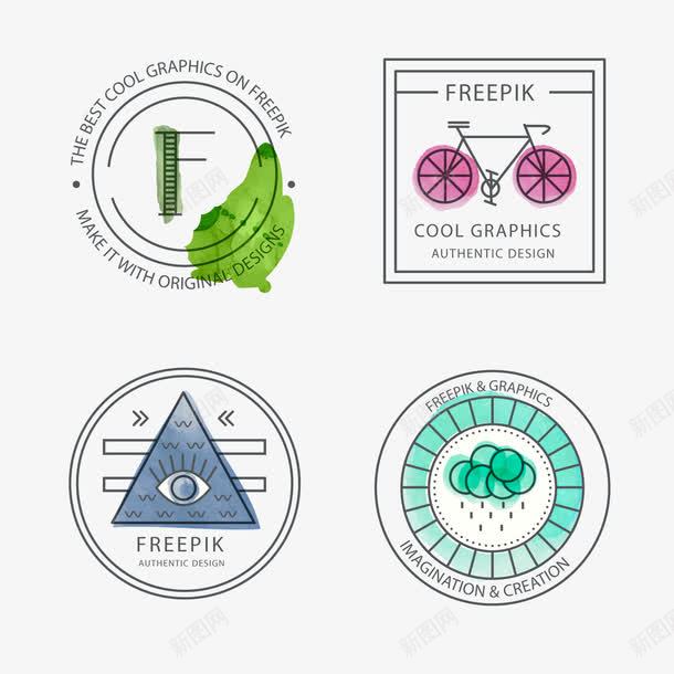 自行车商标图标png_新图网 https://ixintu.com F LOGO 云朵 企业文化 眼镜