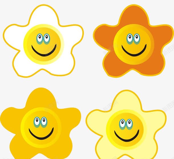 灿烂花朵png免抠素材_新图网 https://ixintu.com 可爱 微笑 笑脸花朵 花朵 表情