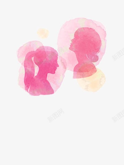 女孩侧脸png免抠素材_新图网 https://ixintu.com 人物侧脸 侧脸 女孩 抽象 甜美