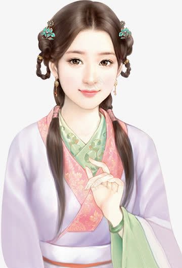 紫裙可爱女子png免抠素材_新图网 https://ixintu.com 可爱 女子
