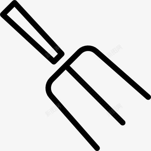 叉图标png_新图网 https://ixintu.com 农业和园艺 叉 器皿 园艺 工具 干草叉 耙