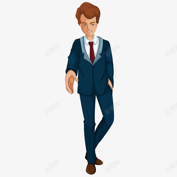 握手的职场男性矢量图ai免抠素材_新图网 https://ixintu.com 握手 男性 职场 矢量图