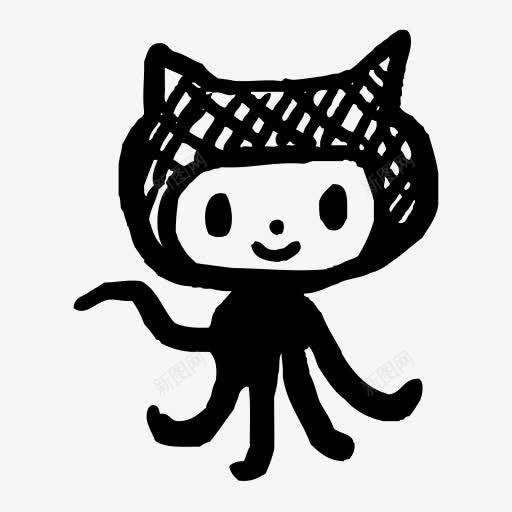 GitHub手绘社会快乐的图标png_新图网 https://ixintu.com GitHub Github handdrawn octocat social 手绘 社会