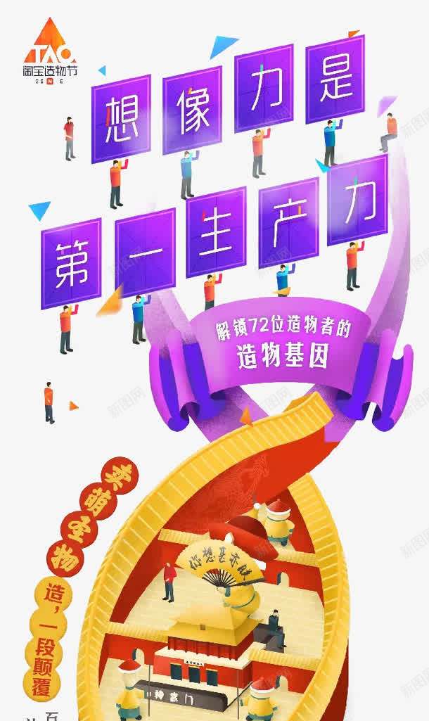 想象力是第一生产力png免抠素材_新图网 https://ixintu.com 创造 淘宝 淘宝造物节 造物基因 造物节