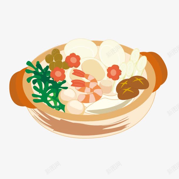 手绘火锅美食png免抠素材_新图网 https://ixintu.com 手绘 火锅 美食