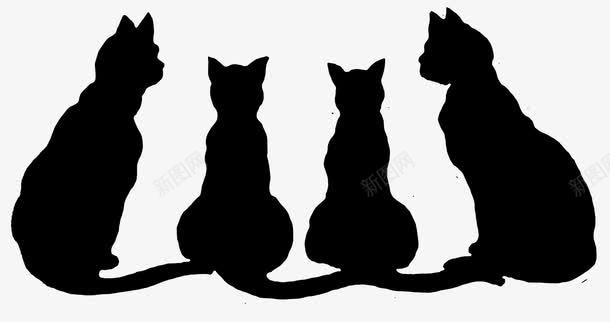 女巫猫png免抠素材_新图网 https://ixintu.com 卡通 女巫猫 黑色