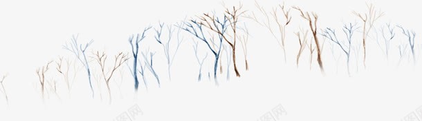 彩色简约手绘树林png免抠素材_新图网 https://ixintu.com 彩色 树林 简约