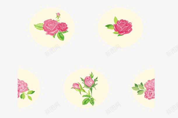 卡通玫瑰花底纹矢量图ai免抠素材_新图网 https://ixintu.com 卡通 底纹 玫瑰花 矢量图