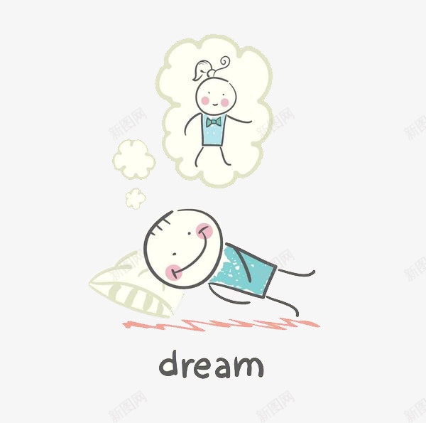 手绘水彩蓝色小人png免抠素材_新图网 https://ixintu.com dream 卡通人物 手绘平面 水彩人物 水彩画 简笔画 蓝色