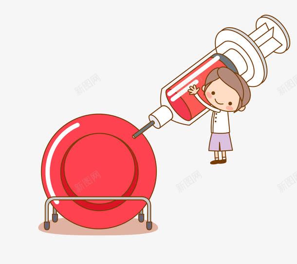 卡通png免抠素材_新图网 https://ixintu.com 卡通素材 注射器 矢量素材 红细胞
