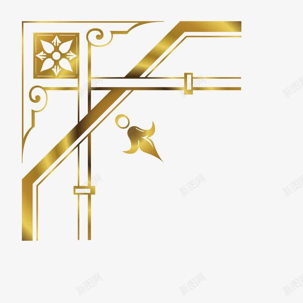 金底金边矢量图eps免抠素材_新图网 https://ixintu.com 图案 底纹 金底 金色 金边 矢量图
