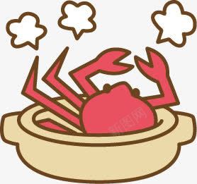 卡通美食火锅png免抠素材_新图网 https://ixintu.com 卡通 火锅 美食 蟹