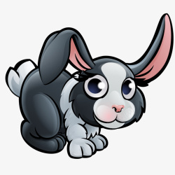 卡通可爱的小兔子动物矢量图素材