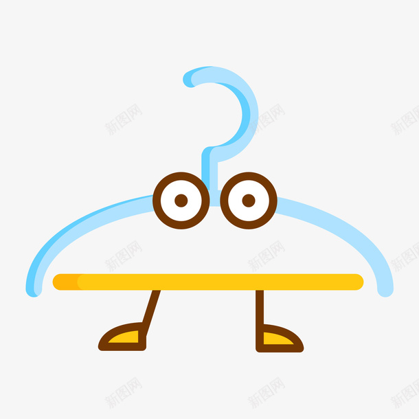 卡通衣架矢量图图标eps_新图网 https://ixintu.com UI图标 h5图标 卡通 扁平化UI 游戏UI 界面UI 网页UI 衣架 矢量图