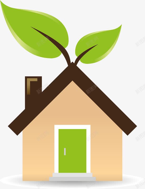 创意建筑png免抠素材_新图网 https://ixintu.com 创意 屋顶 建筑 树苗