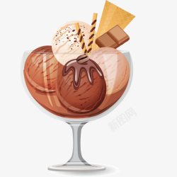 冰淇淋甜筒雪糕冰棍圣代饮料素材